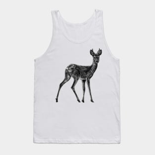 Roe deer stag - animal ink illustration Tank Top